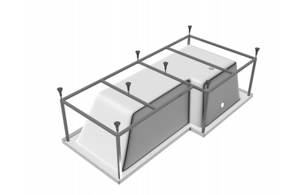 Ванна акриловая левосторонняя Vayer Options Гл000023294, 165x85, артикул Гл000023294