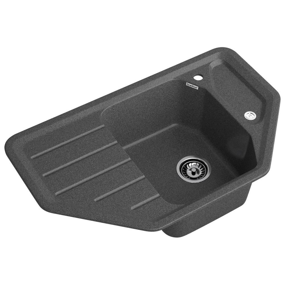 Кухонная мойка GranFest CORNER 800E, графит, артикул C-800E графит