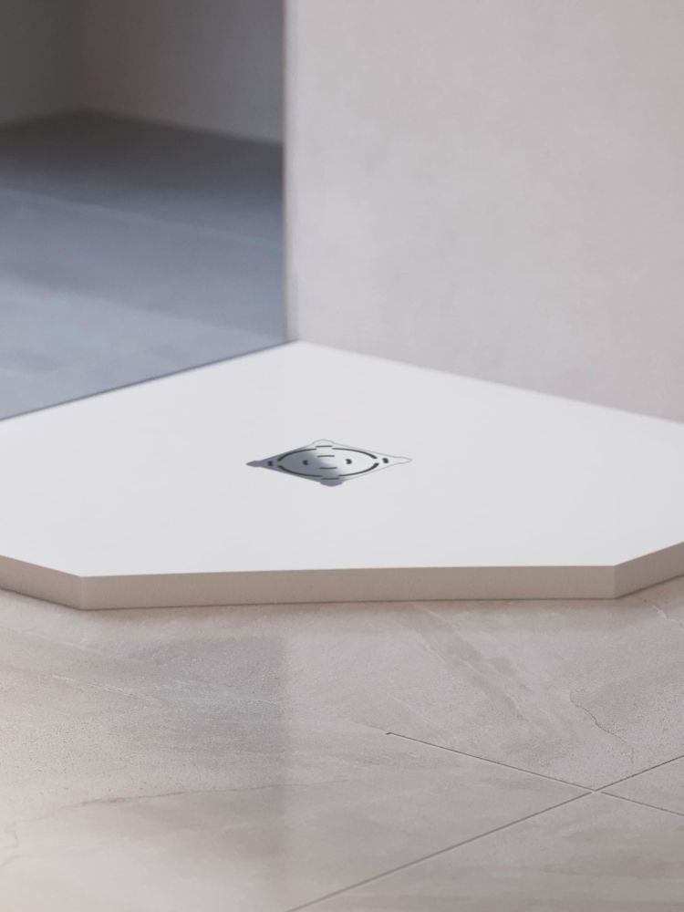 Душевой поддон трапеция RGW ST/T-W Белый (800x800)