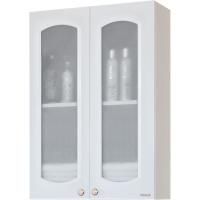 Подвесной шкаф Бриклаер Анна 65 с витражами Белый