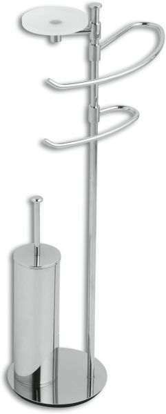 Stil Haus Liz, стойка: мыльница + полотенцедержатель + бумагодержатель + ёрш металличес., цвет хром