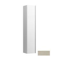 Шкаф-пенал, Laufen, Base, ширина, мм-350, глубина, мм-330, высота, мм-1650, тип установки-подвесной, дверцы-1, петли-слева, ручки из анодированного алюминия, 1 фиксированная полка и 4 стеклянных, материал корпуса-МДФ, материал фасада-МДФ, цвет-светлый вяз