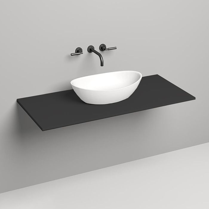 SALINI Столешница 1200х500х15 мм, из материалв S-Stone, цвет  матовый RAL 9011 SALINI Столешница 1200х500х15 мм, из материалв S-Stone, цвет  матовый RAL 9011