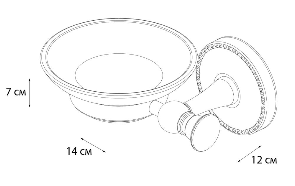 Мыльница FIXSEN ADELE стекло (FX-55008), артикул FX-55008