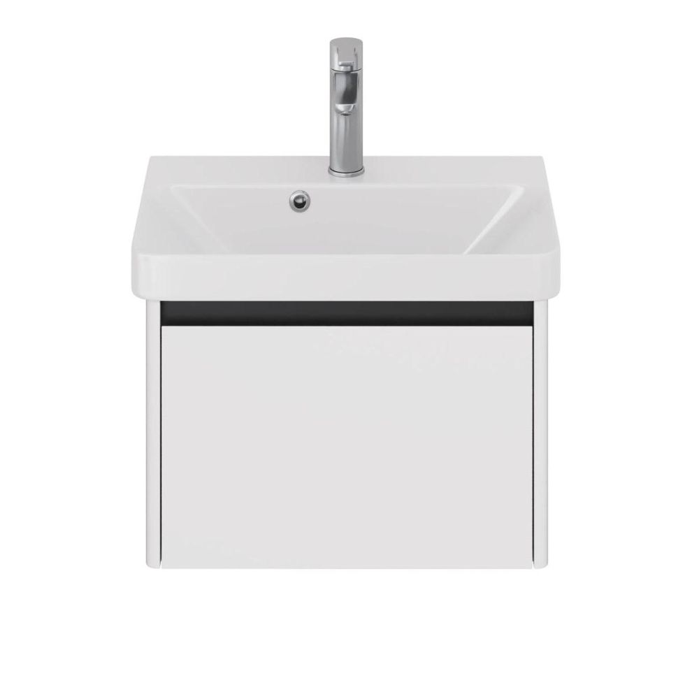 Тумба с раковиной подвесная Dreja Luxury 55 см, белый, артикул 99-2009-com