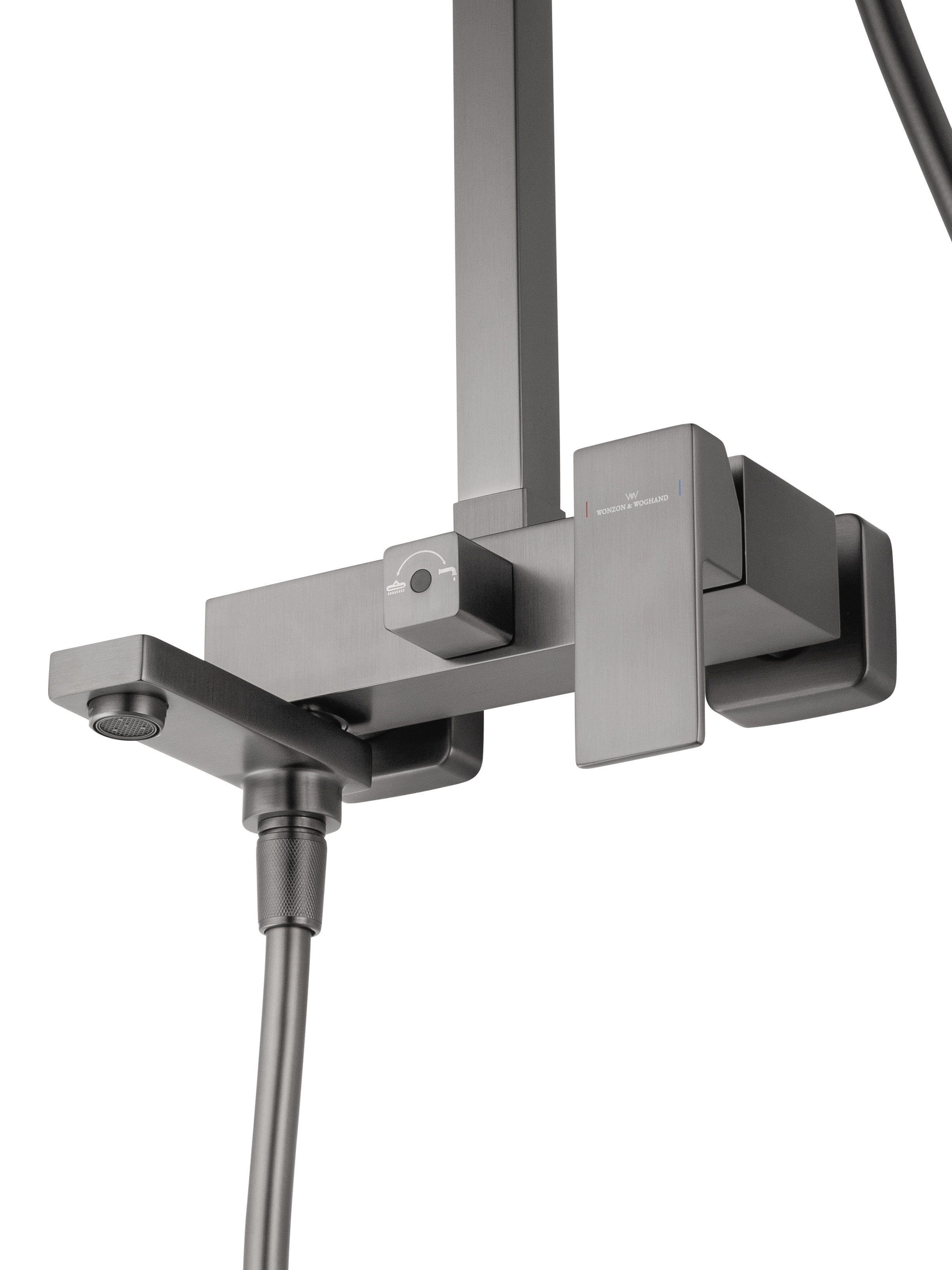 Душевая система WONZON & WOGHAND CUBE, Темный графит (WW-88739016-BGM)