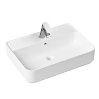 Комплект 2 в 1 Lavinia Boho Bathroom Sink Slim 21510295, накладная фарфоровая раковина 60 см, смеситель