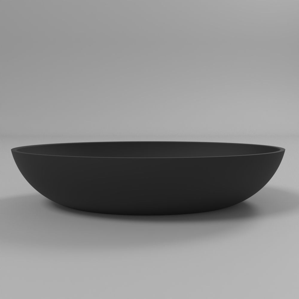 Умывальник WHITECROSS Citrine 60x40 (черный мат) иск. камень