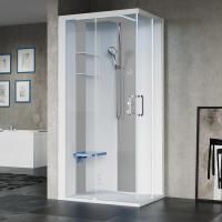 NOVELLINI SKILL A Душевая кабина 1000х800х2175 мм., левая, Essential, поддон 125 мм., смес термос, стенки бел глянц, вставки Light grey, стекло прозр NOVELLINI SKILL A Душевая кабина 1000х800х2175 мм., левая, Essential, поддон 125 мм., смес термос, стенки бел глянц, вставки Light grey, стекло прозр