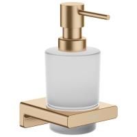 Дозатор для жидкого мыла, Hansgrohe, AddStoris, механический (нажимной), ширина, мм-81, глубина, мм-91, высота, мм-158, ёмкость(мл)-200, тип установки-настенный, материал колбы-стекло матовое, цвет дозатора (держателя)-шлифованная бронза Дозатор для жидкого мыла, Hansgrohe, AddStoris, механический (нажимной), ширина, мм-81, глубина, мм-91, высота, мм-158, ёмкость(мл)-200, тип установки-настенный, материал колбы-стекло матовое, цвет дозатора (держателя)-шлифованная бронза