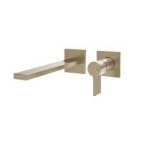 GESSI  INVERSO RIGATO Внешняя часть настенного смесителя для раковины, цвет: Finox Brushed Nickel