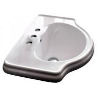 KERASAN Retro Раковина встраиваемая 620х455мм , 3 отв. под смеситель, цвет белый