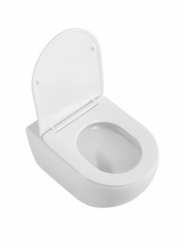 STREAM Унитаз подвесной безободковый со смывом "Торнадо" с сиденьем дюропласт soft close, CZR-2426-TH-TOR/SC, артикул CZR-2426-TH-TOR/SC