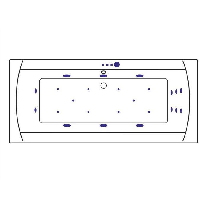 Ванна EXCELLENT Aquaria Lux 180x80 "ULTRA" (золото)