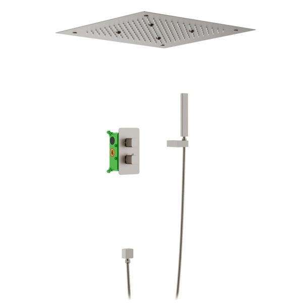 Душевая система встроенная с термостатом Timo Petruma никель (SX-5029/13SM)