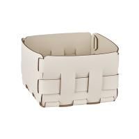 Colombo Adj Корзинка Mini Bottega, 19x19H13 см, цвет: белый/панна котта Colombo Adj Корзинка Mini Bottega, 19x19H13 см, цвет: белый/панна котта