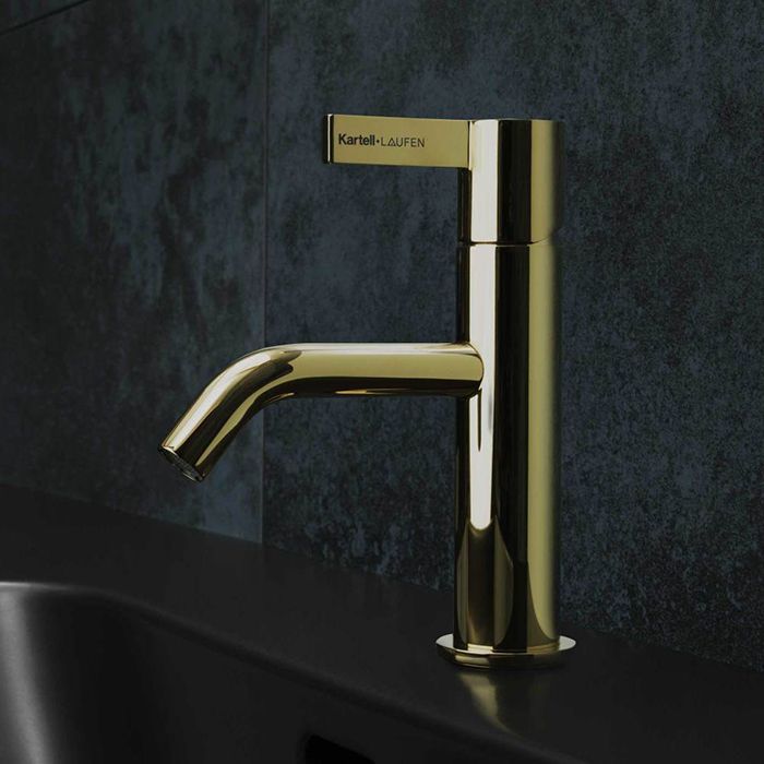 Смеситель для раковины, Laufen, Kartell by Laufen, тип открывания воды-однорычажный, тип регулирования воды-керамический картридж, монтаж-на раковину/столешницу, отверстия для монтажа-1, высота, мм-173, вынос излива, мм-115, тип излива-неподвижный, донный, артикул 3.1133.1.001.100.1