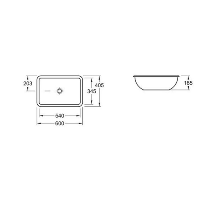 Villeroy&Boch Loop & FriendsРаковина 540*340*180мм без отв для смесителя, с переливом, наружная сторона в глазури, цвет альпийский белый Villeroy&Boch Loop & FriendsРаковина 540*340*180мм без отв для смесителя, с переливом, наружная сторона в глазури, цвет альпийский белый