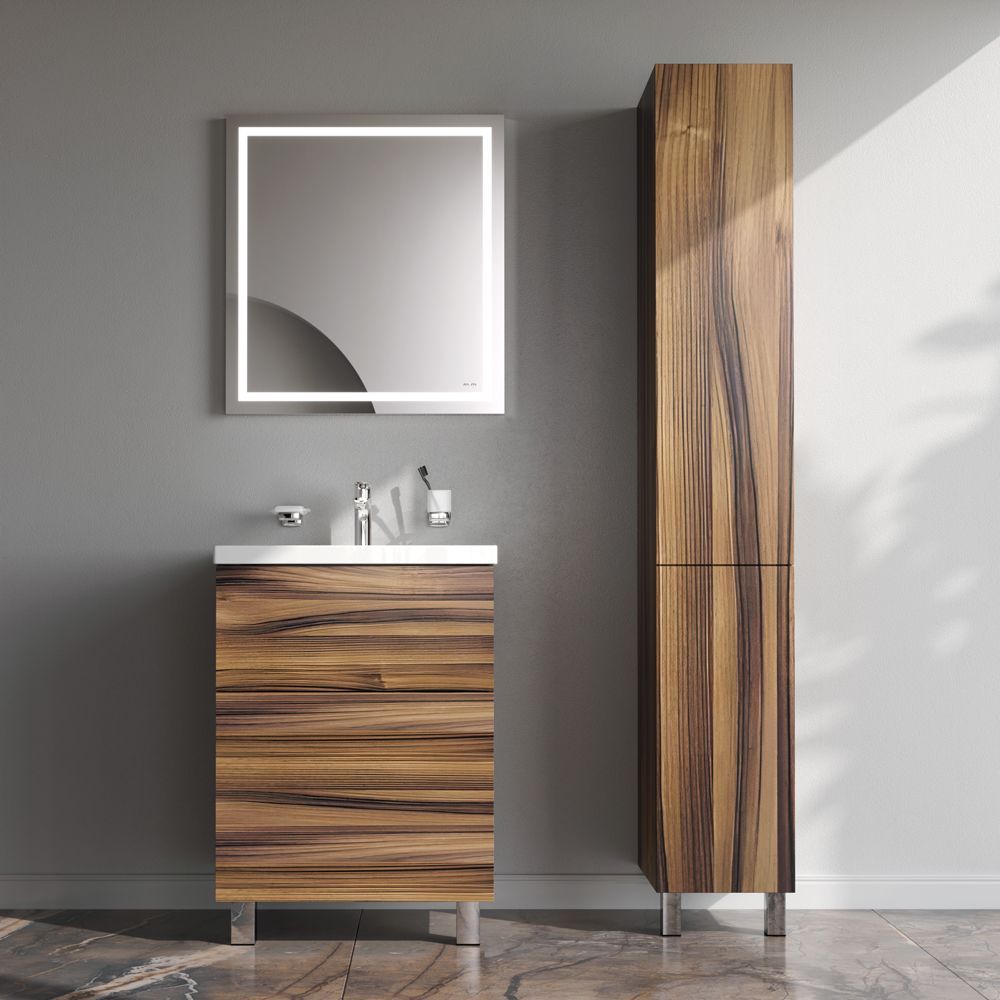 M90CSL0306HF GEM, шкаф-колонна, напольный, левый, 30 см, двери, push-to-open, цвет: орех, артикул M90CSL0306HF
