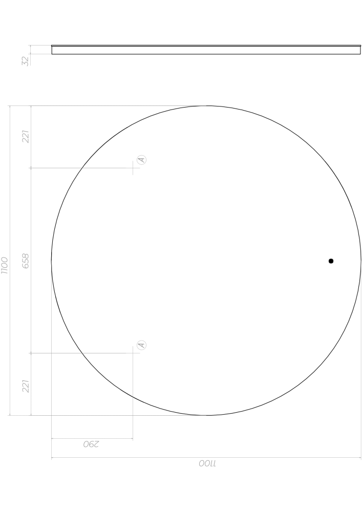 Зеркало VIGO Otti z.OTT.110.Classic, 110 см, артикул z.OTT.110.Classic