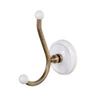 Devon DOROTHY вешалка-крючок настенный, держатель цвет: состаренная бронза/белый