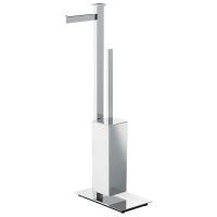 Colombo Units Напольная стойка с держателем т/б и ершом, SX, цвет: хром Colombo Units Напольная стойка с держателем т/б и ершом, SX, цвет: хром