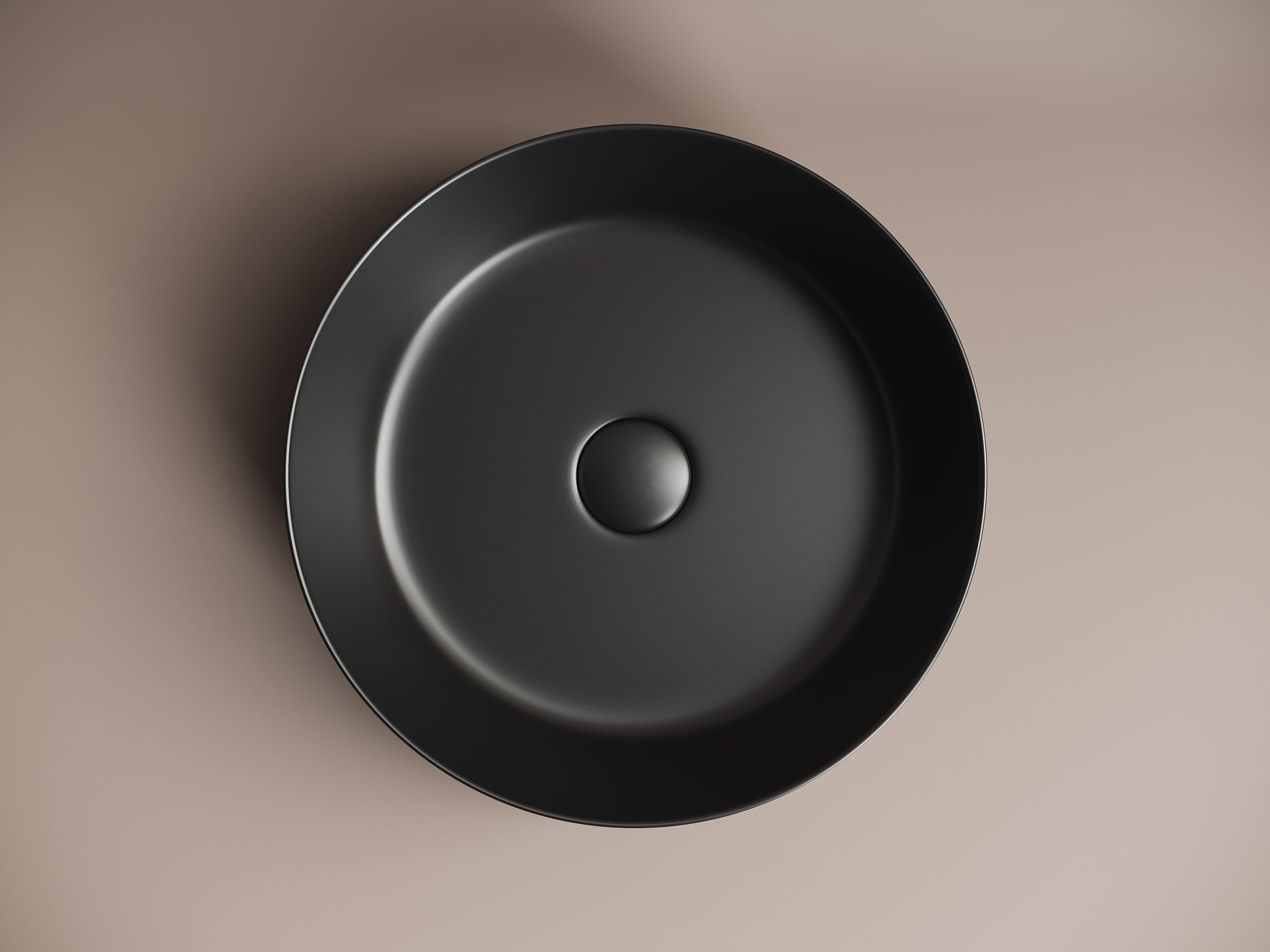 Раковина накладная круглая Element 390x390x120мм, черный матовый Раковина накладная круглая Element 390x390x120мм, черный матовый
