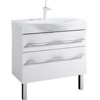 Тумба под раковину Aqwella 5 Stars Милан 80 Mil.01.08/2n/W 2 ящика Белая