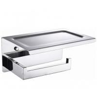 Держатель для туалетной бумаги с полкой NEW VENTURO хром Держатель для туалетной бумаги с полкой NEW VENTURO хром