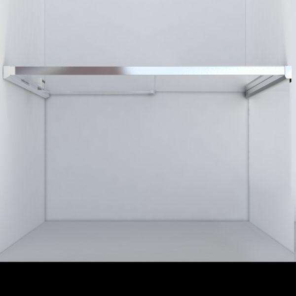 Душевая дверь Vincea Lugano VDS-1L120CLB-1 120x195 профиль Черный стекло прозрачное, артикул VDS-1L120CLB-1