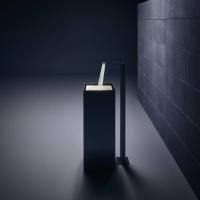 AX MyEdition Смеситель для раковины напольный, на 1 отв., излив 245мм, со сливным гарнитухромром (без пенели), цвет: хром