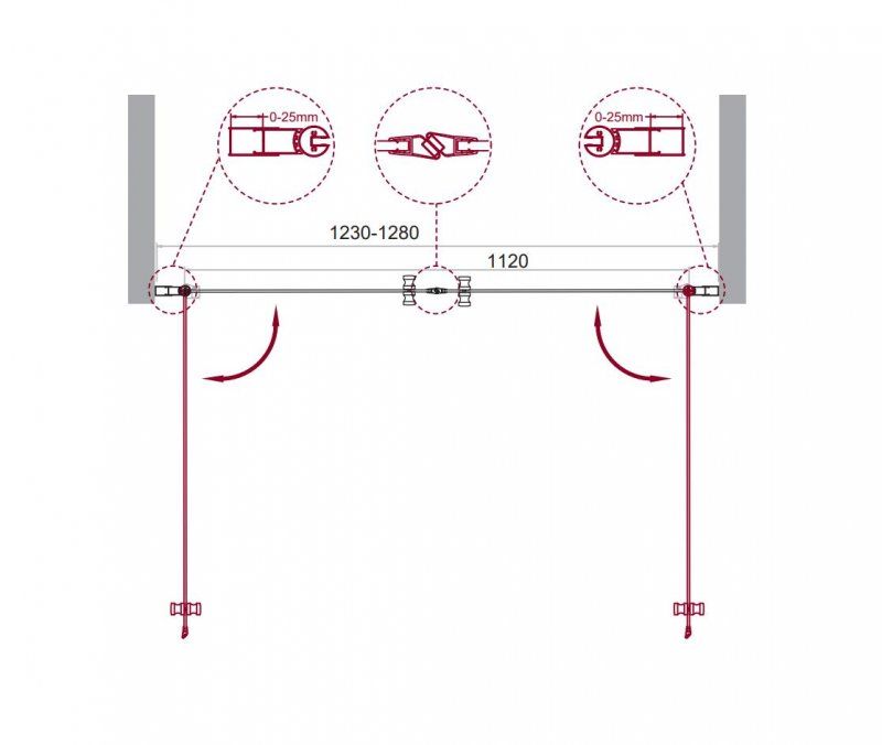 Душевая дверь BelBagno ETNA-B-2-190-C-Cr Душевая дверь BelBagno ETNA-B-2-190-C-Cr