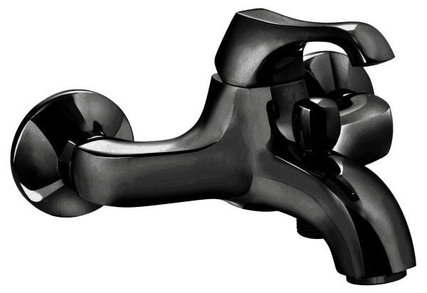 Emmevi Ares, однорычажный смеситель для ванны (излив 17,1 см), без набора для душа, цвет черный матовый