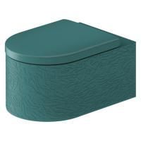 Duravit  Millio Унитаз подвесной  декор &quot;Pattern&quot;  370х570 мм, крепление в компл.,цвет аквамарин матовый