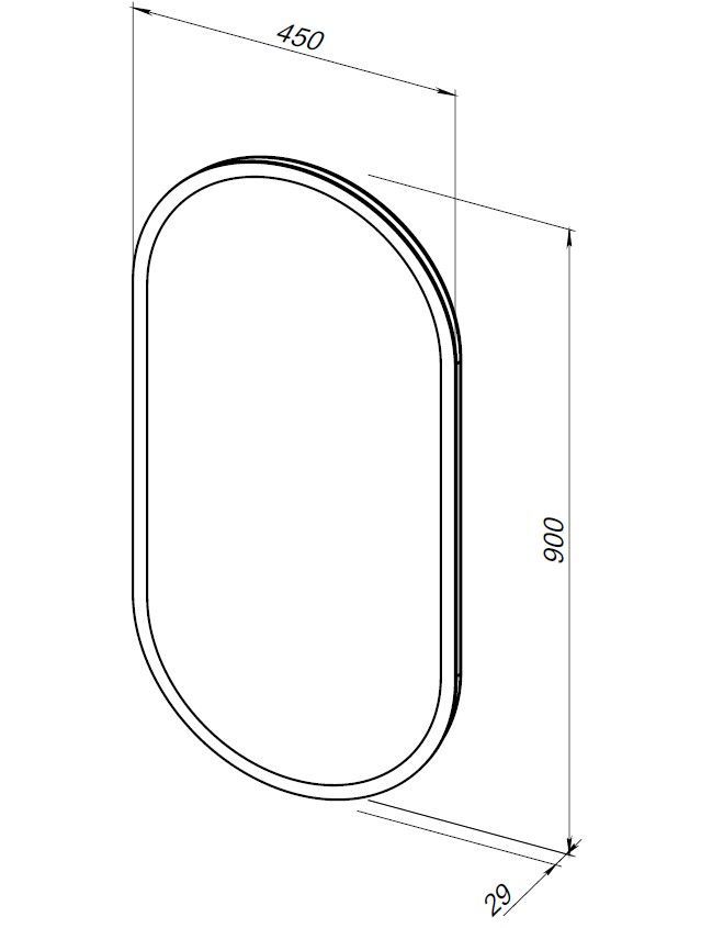 Зеркало Aquanet Монте 45 белый матовый Зеркало Aquanet Монте 45 белый матовый
