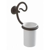 GLOBO Paestum Стакан подвесной керамический, цвет белый/metallo antico