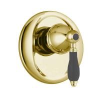 Fima Carlo Frattini Herend Смеситель для душа, встраиваемый, черные ручки, цвет: золото