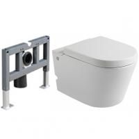 Унитаз Cerutti SPA C-380C 7279 с импульсным смывом с инсталляцией с сиденьем Микролифт Унитаз Cerutti SPA C-380C 7279 с импульсным смывом с инсталляцией с сиденьем Микролифт