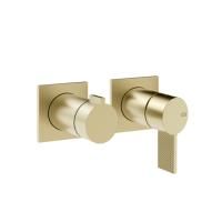 GESSI  INVERSO DIAMANTATO Внешняя часть настенного смесителя для душа на 2 выхода, цвет: Brass Brushed PVD