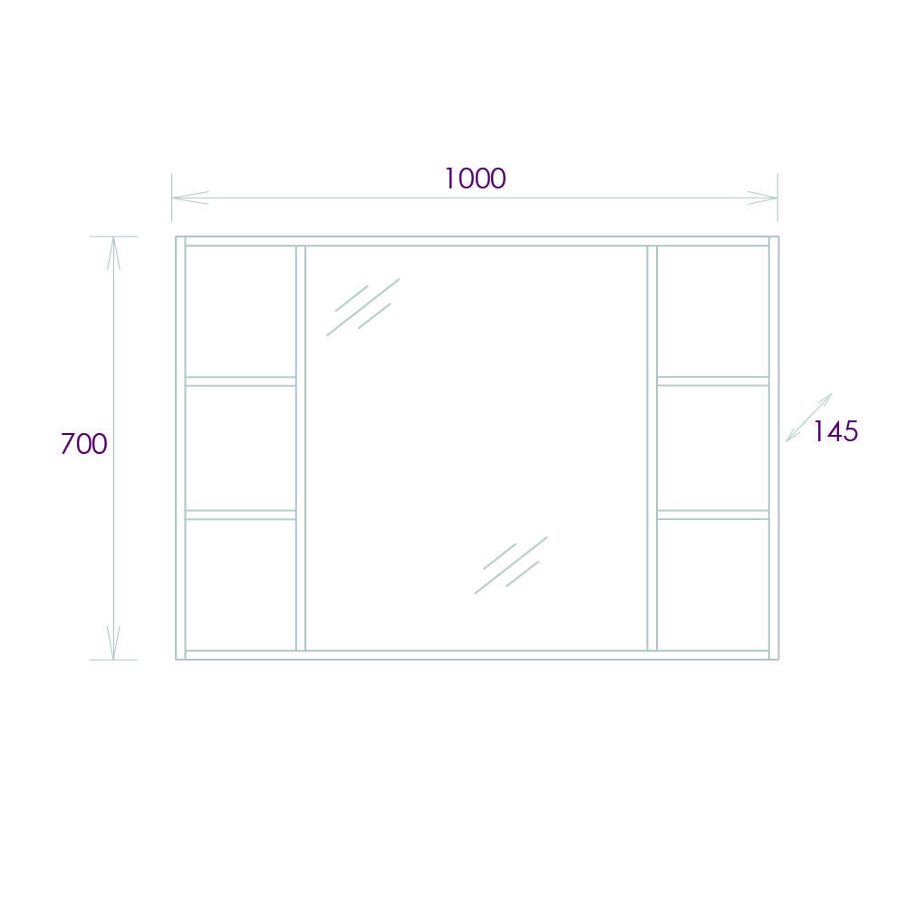 Шкаф-зеркало Onika Тимбер 100 дуб сонома, универсальный