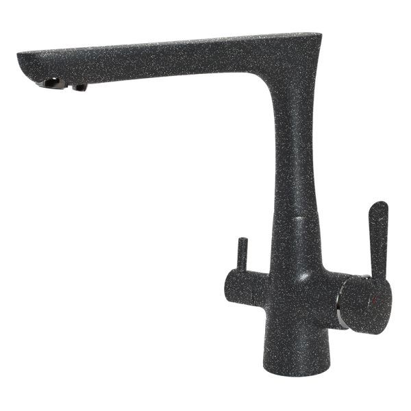 Смеситель для кухни с подключением фильтра GranFest 3223, графит