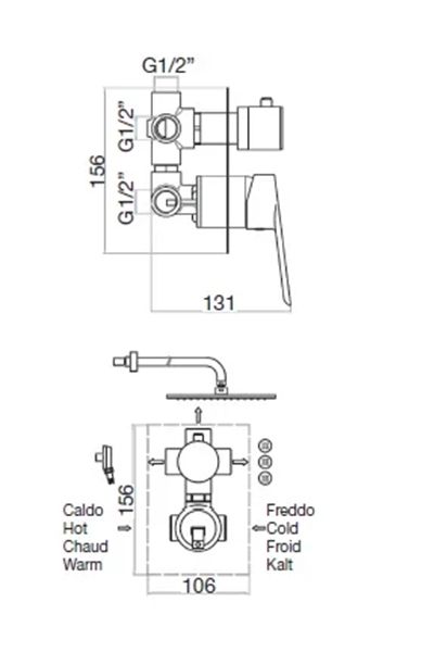 Смеситель для душа Webert Sax Evolution SE880601560 Черный матовый