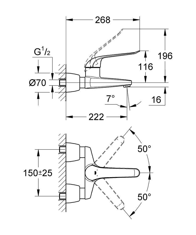 Смеситель для раковины GROHE Euroeco Special (вынос 220 мм, длина рычага 170 мм), хром (32779000) Смеситель для раковины GROHE Euroeco Special (вынос 220 мм, длина рычага 170 мм), хром (32779000)