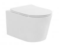 INFINITO RIMLESS 
Безободковый подвесной унитаз с горизонтальным выпуском в стену c легкосъемным сиденьем с функцией микролифт в комплекте      
Тип смыва: Каскадный           
Размер : 535*360*350mm  
EWC700-130W