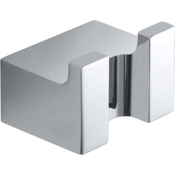 Крючок VIA двойной  для одежды 37*26*30мм , хром