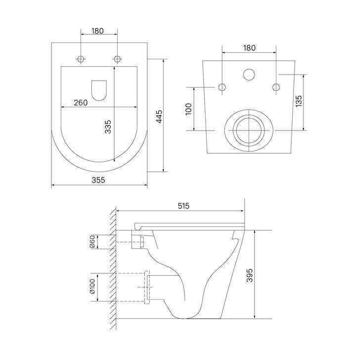 Унитаз подвесной безободковый IDDIS Ray (RAYRDSEi25), артикул RAYRDSEi25