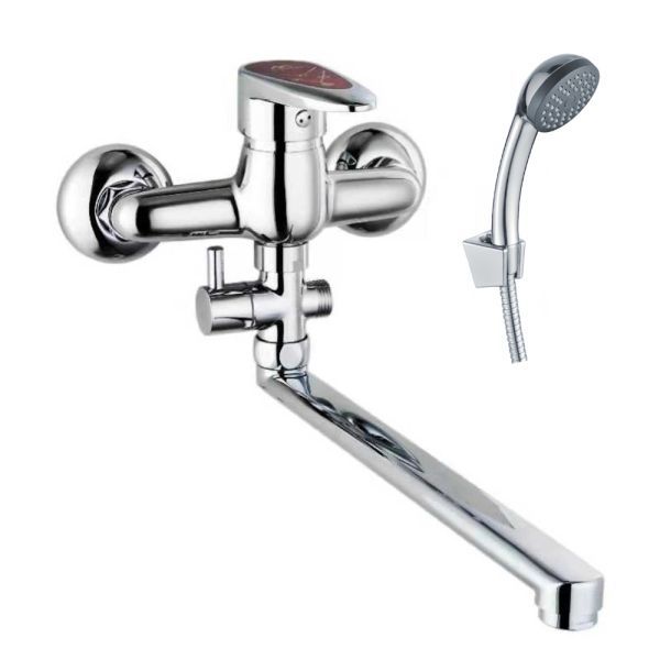 Смеситель для ванны FASHUN A2150RED, хром/красный