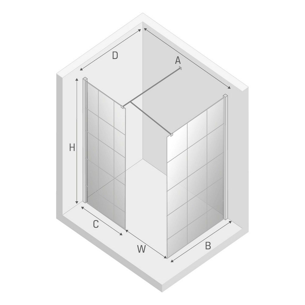 Душевое ограждение NEW TRENDY NEW MODUS BLACK 120x120x200 EXK-0279 (черный)