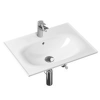 Комплект 5 в 1 Lavinia Boho Bathroom Sink 21510254, врезная фарфоровая раковина 60 см, смеситель, латунный сифон, донный клапан quick-clac, угловые вентили 2 шт.