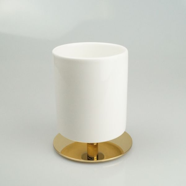 Stil Haus Opera, настольный керамический стакан, цвет золото